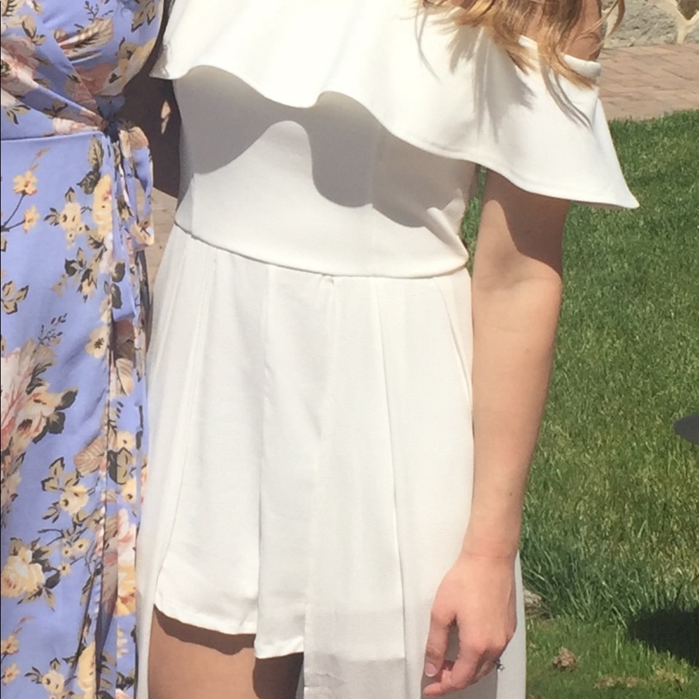 White romper dress